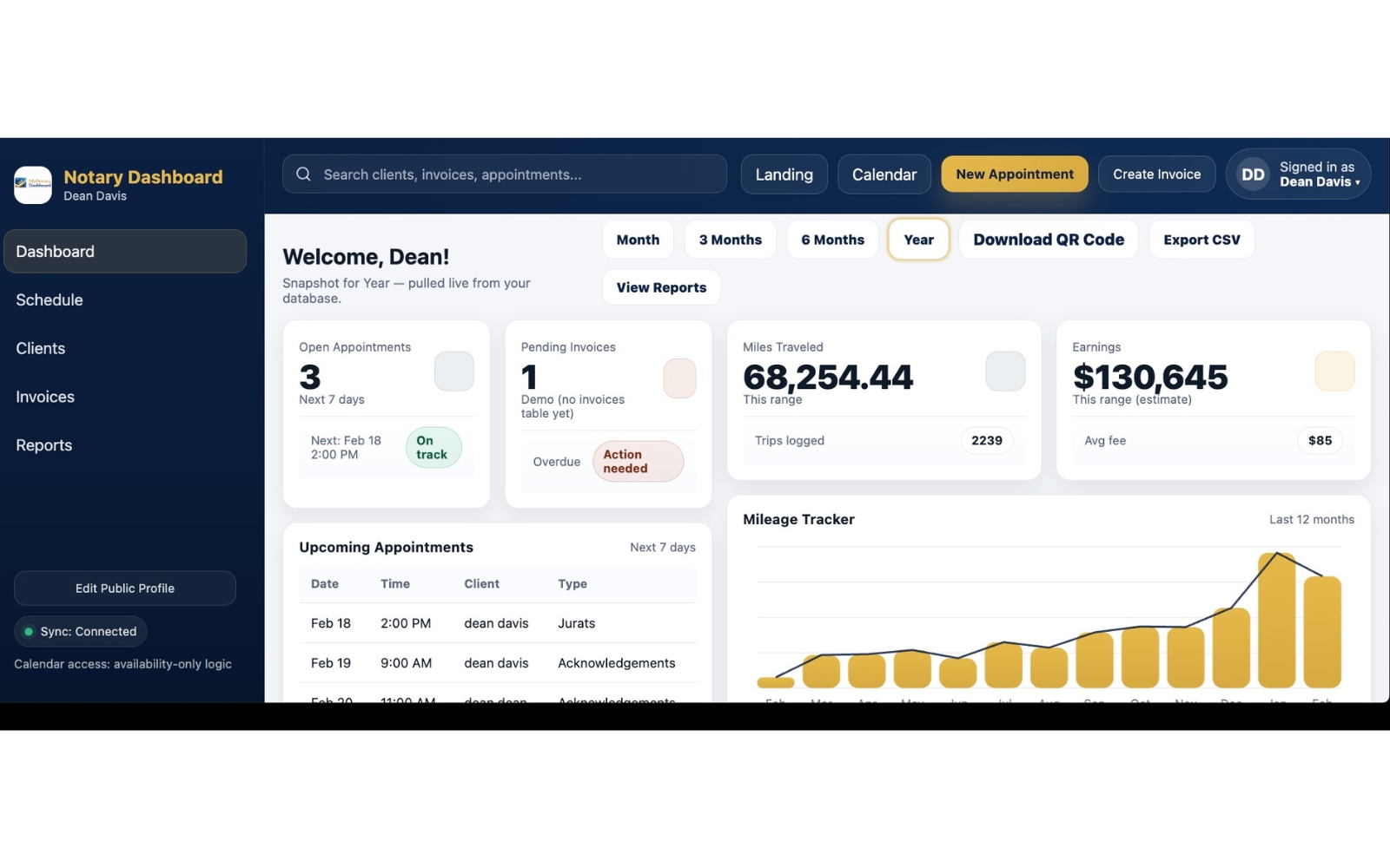 Dashboard preview screenshot